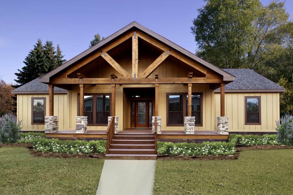 Custom timber style modular home